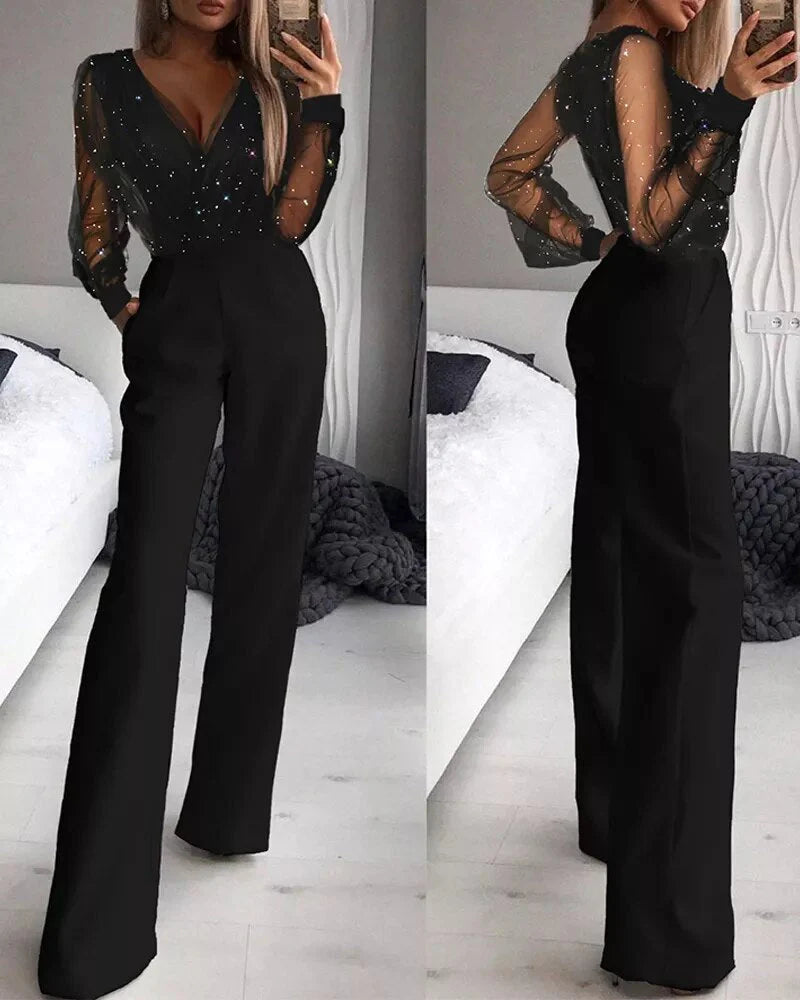Luxe Dames Jumpsuit met Glitter