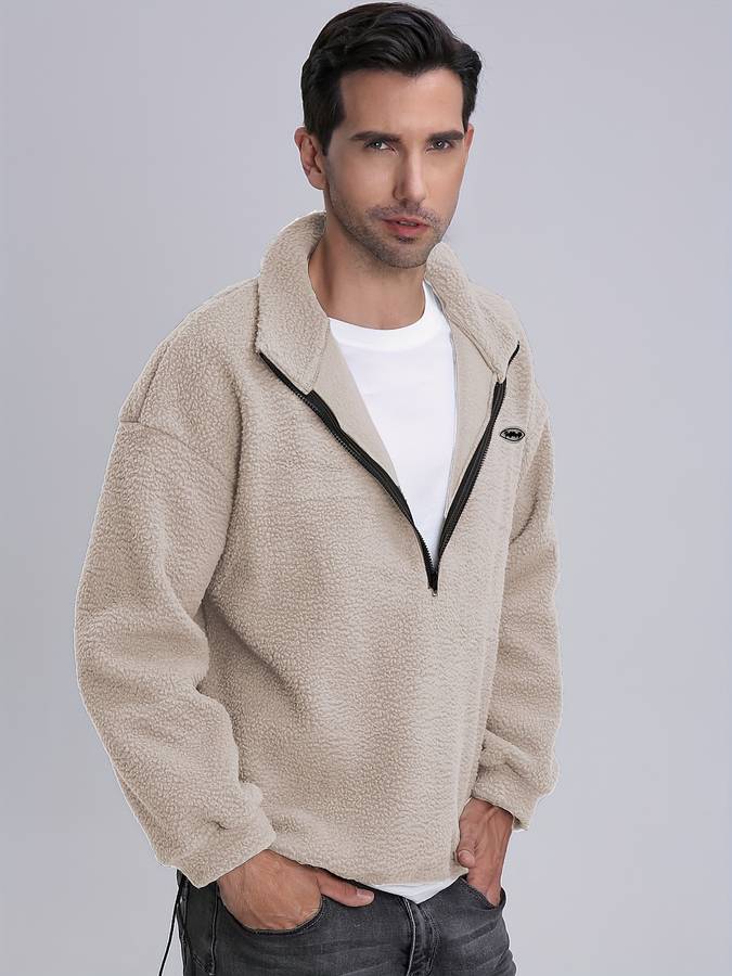 Smart Casual Fleece Trui Voor Heren