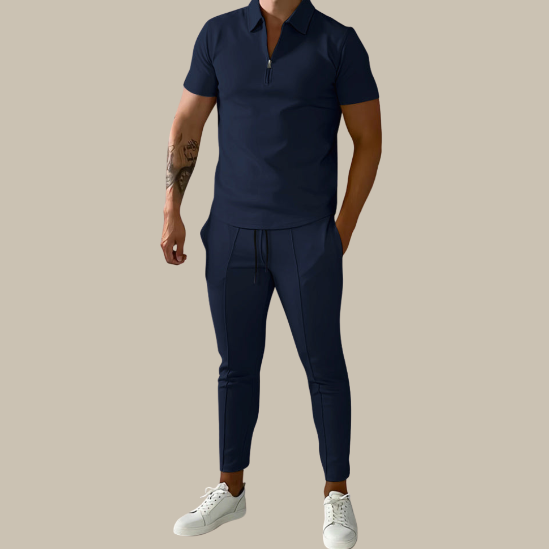 Calizo Heren Set – Tweedelige Outfit met Polo en Broek