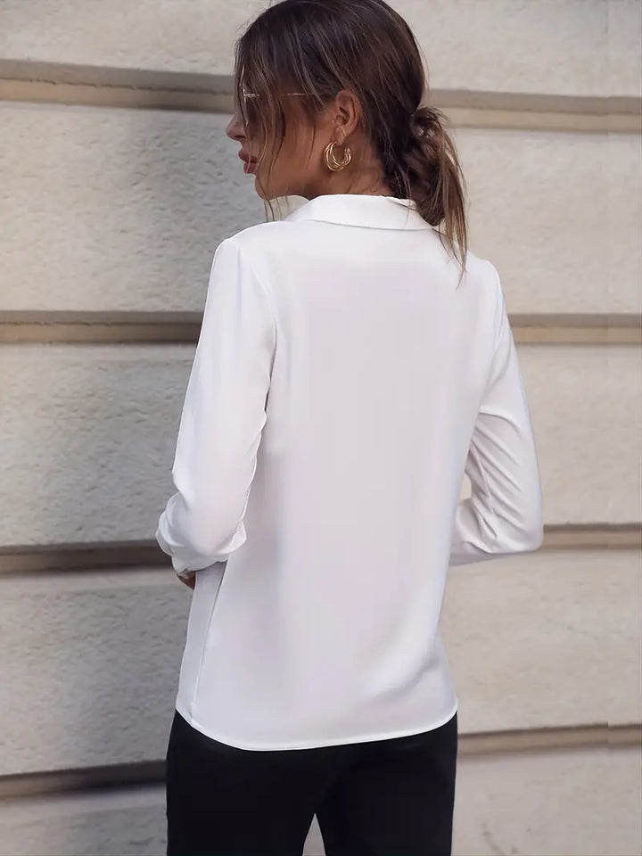 Elegant effen business-look shirt voor dames