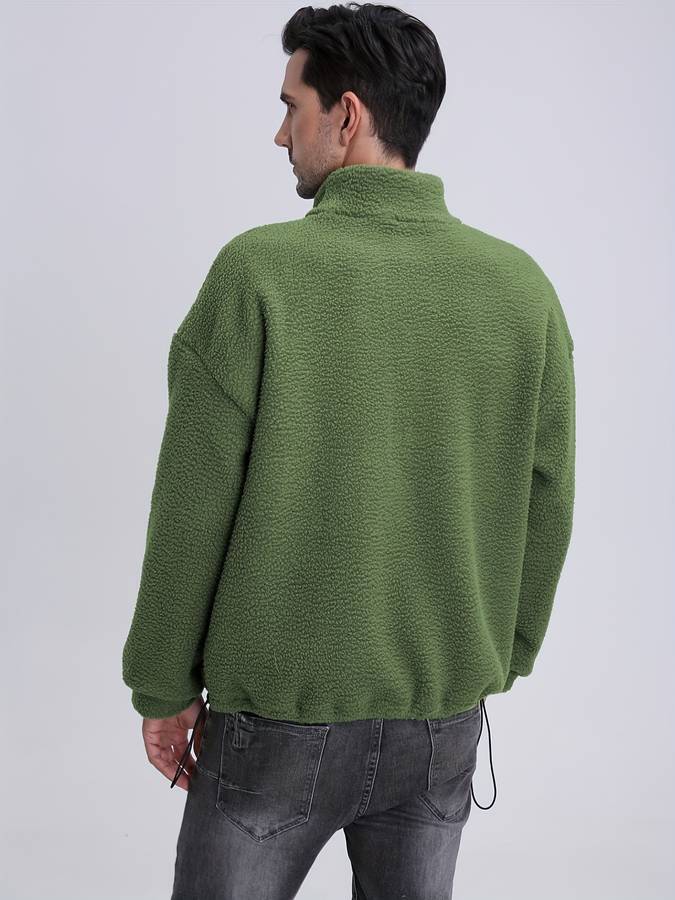 Smart Casual Fleece Trui Voor Heren