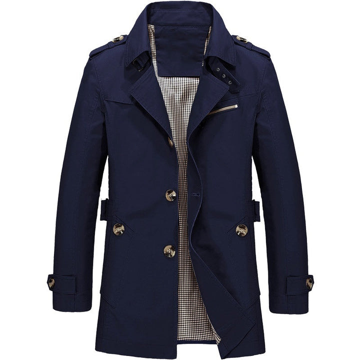 Smart Casual Katoenen Trenchcoat Voor Heren