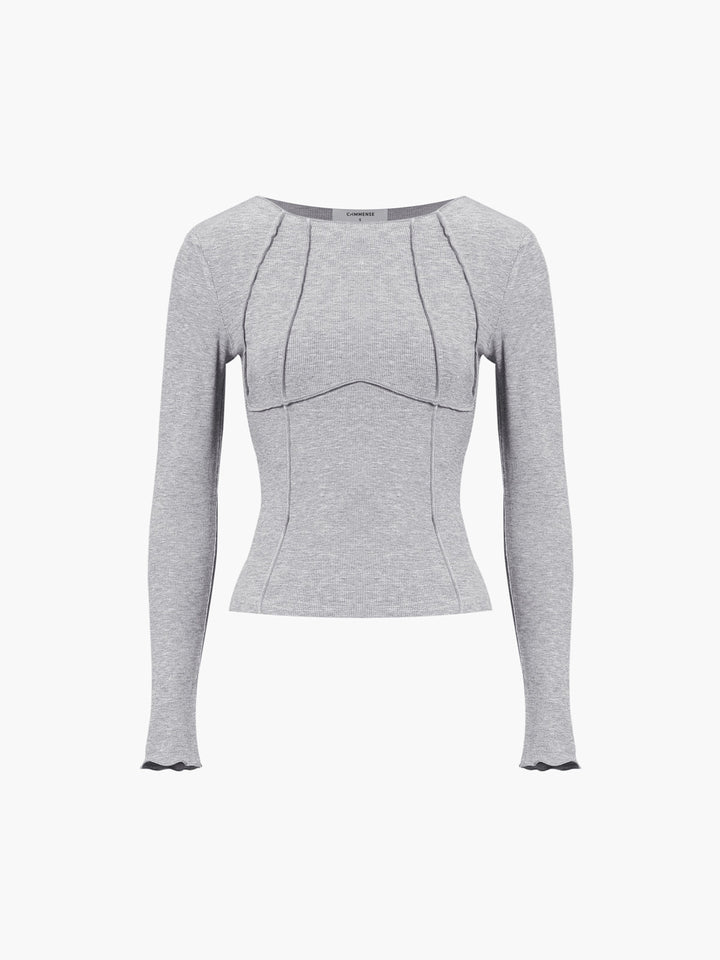 Klassiek Body-fit Lange Mouwen Shirt voor Dames