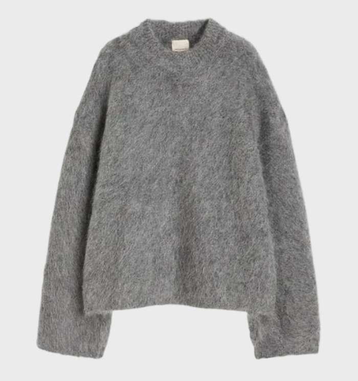 Luxe Mohair Trui met Ronde Hals voor Dames