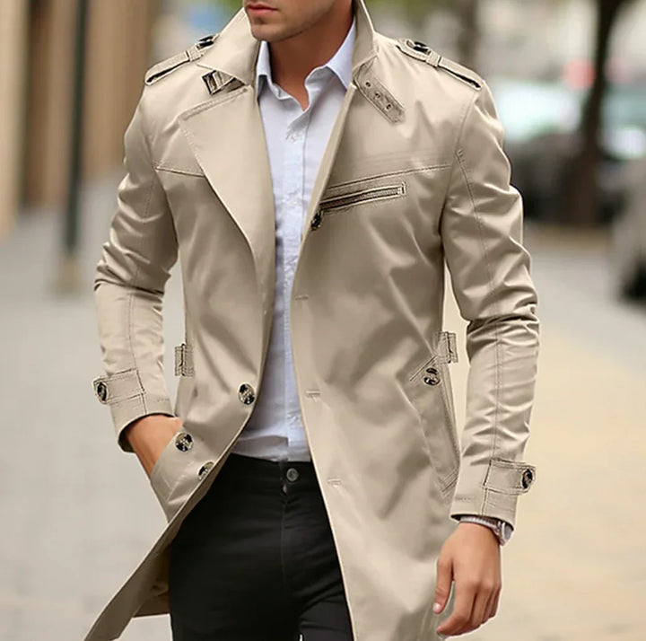 Luxe Elegante Heren Lente Trenchcoat