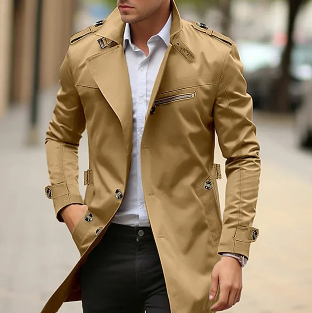 Luxe Elegante Heren Lente Trenchcoat