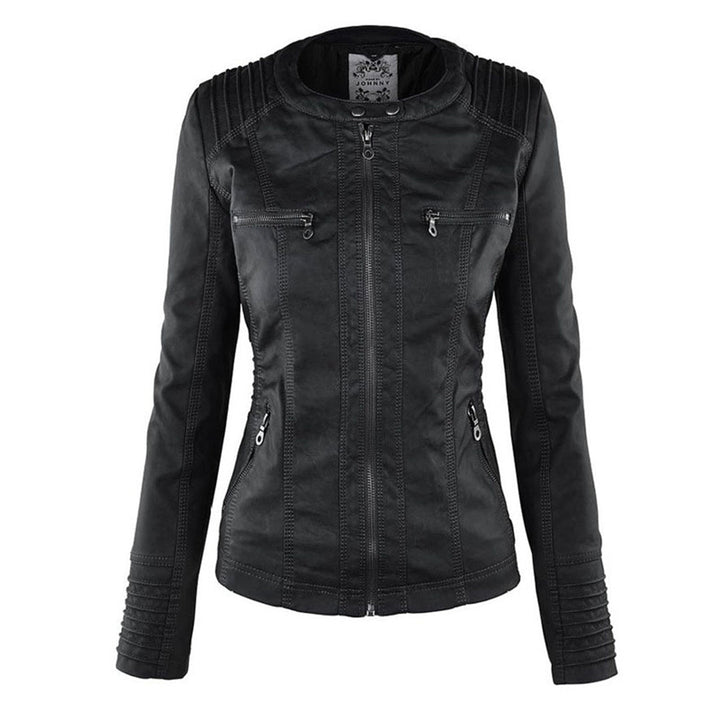 Moderne Casual Leren Jas voor Dames