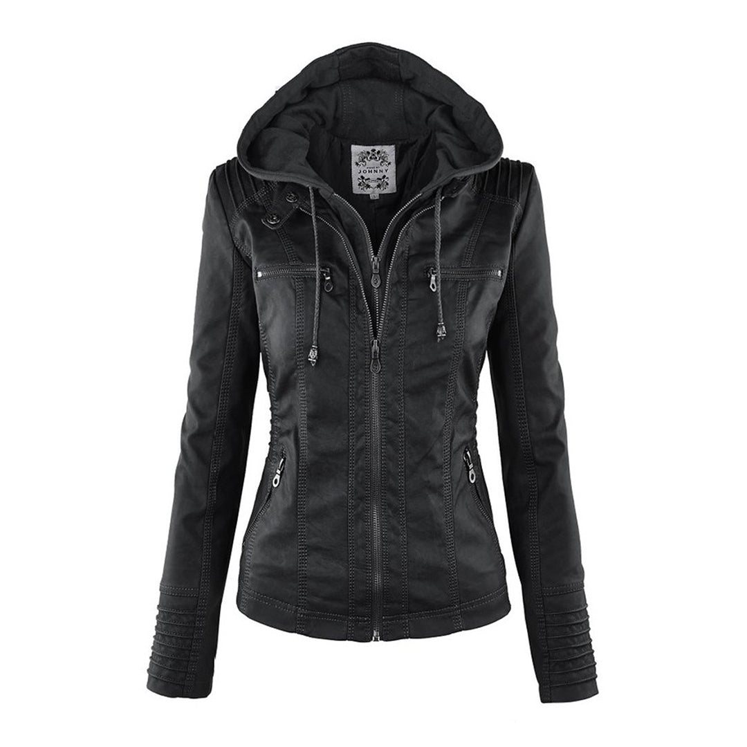 Moderne Casual Leren Jas voor Dames