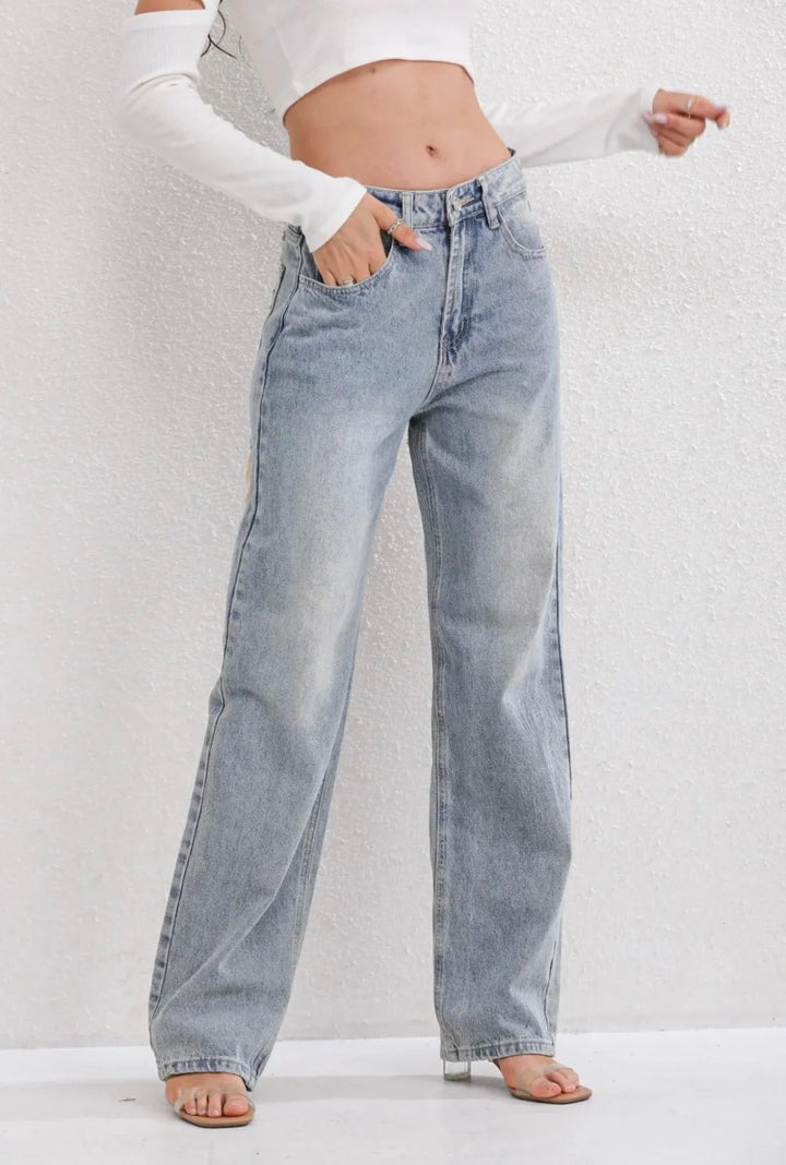 Vintage gescheurde jeans voor dames