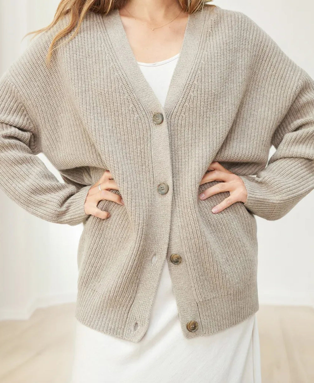 Elegante Cocoon Cashmere Cardigan voor Dames