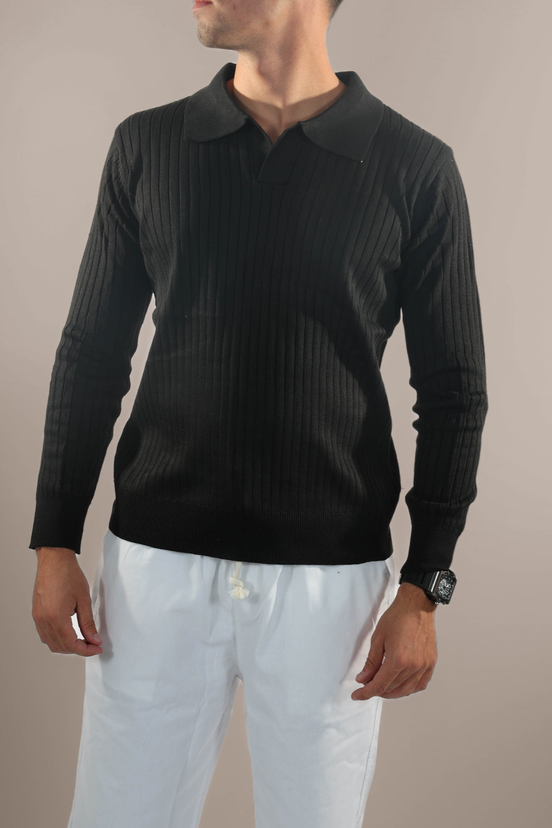 Luxe Comfortabele Polosweater voor Heren