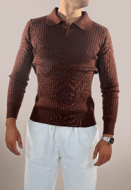 Luxe Comfortabele Polosweater voor Heren