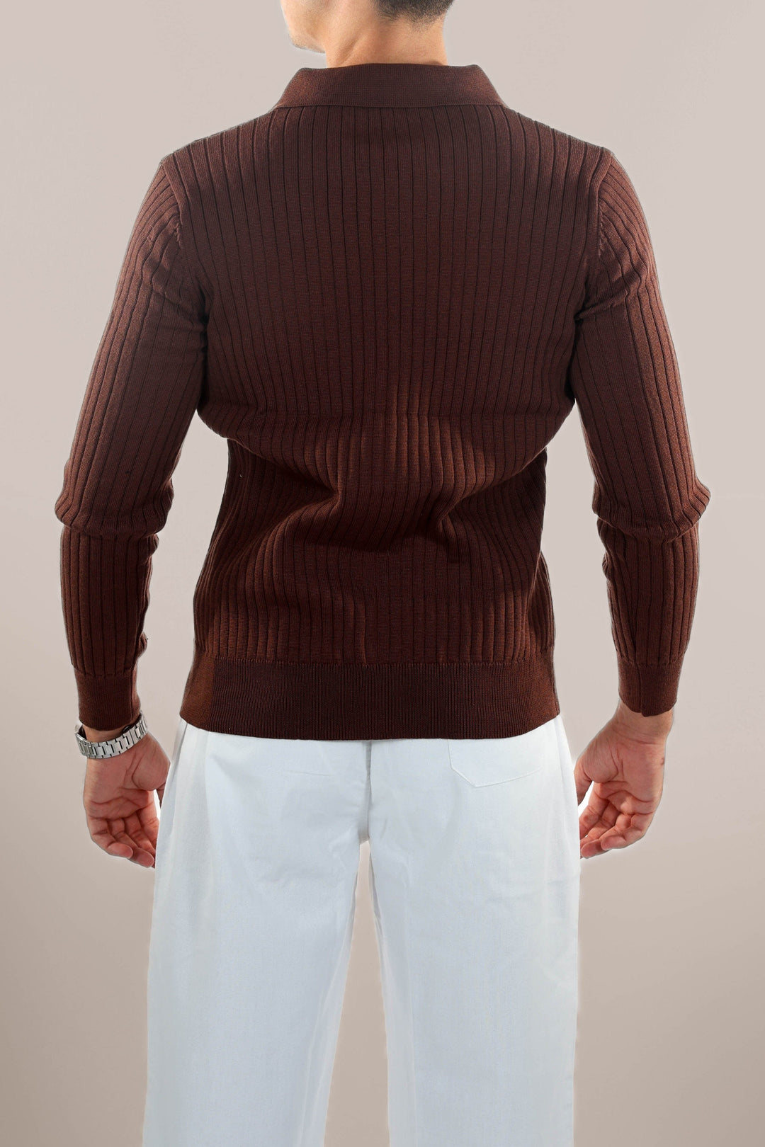 Luxe Comfortabele Polosweater voor Heren