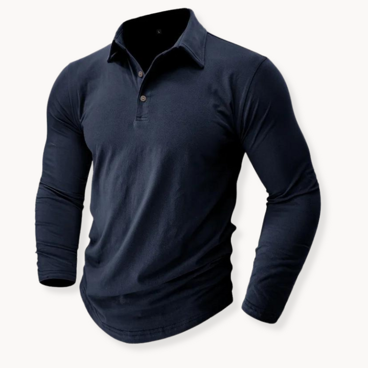 Heren Lange Mouw Polo Shirt