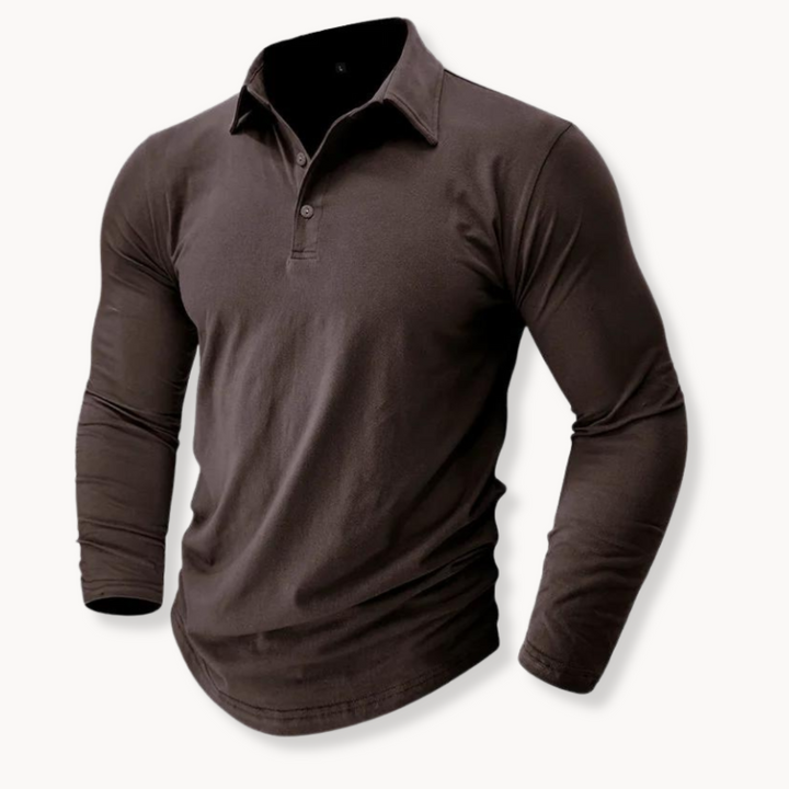 Heren Lange Mouw Polo Shirt