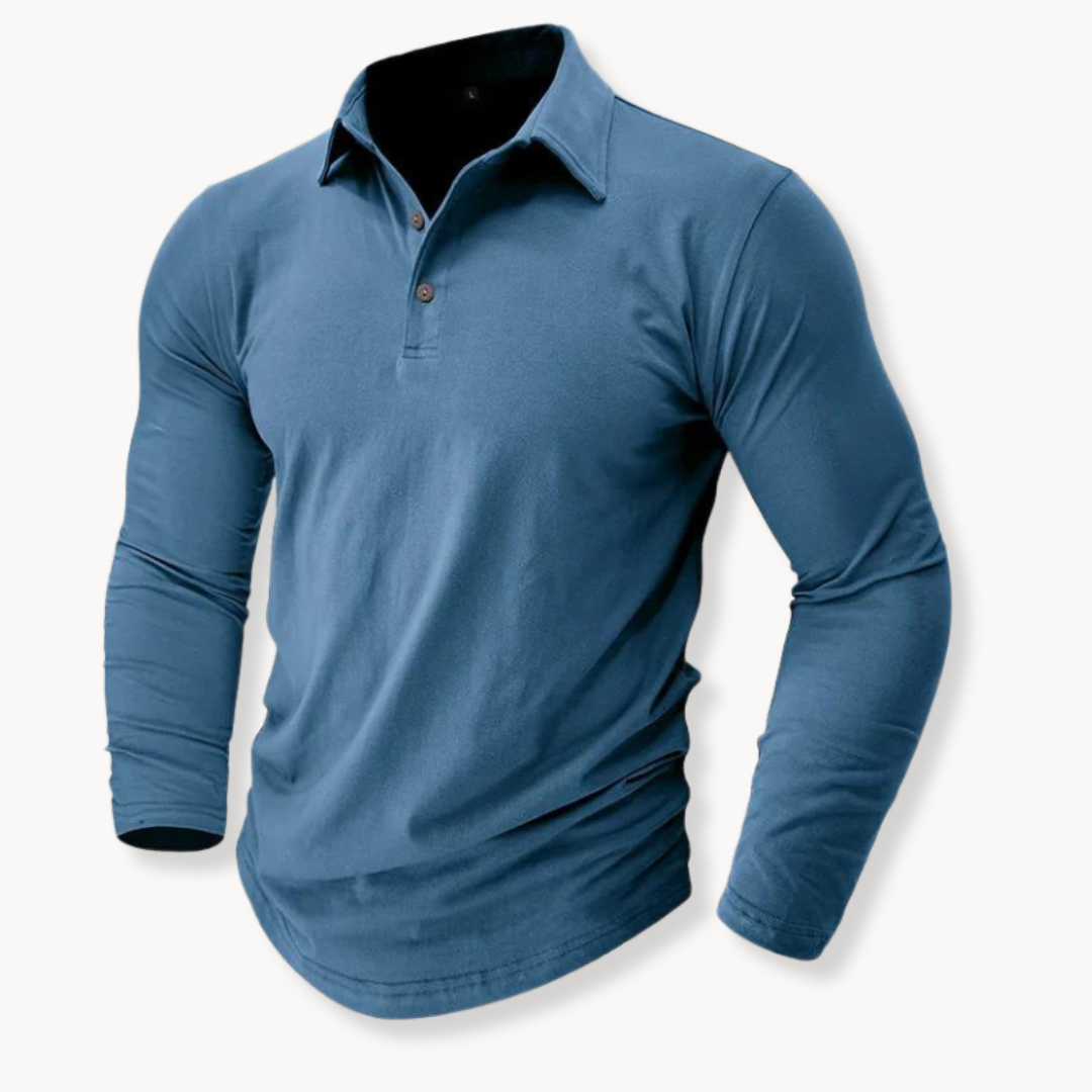 Heren Lange Mouw Polo Shirt