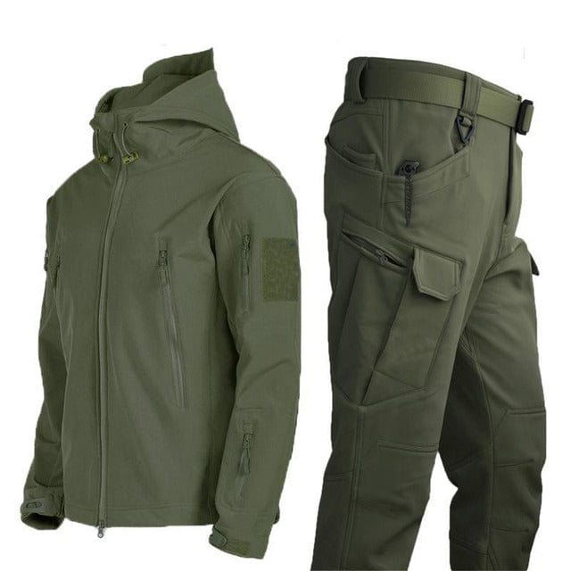 Casual cargo broek en jas met capuchon voor heren