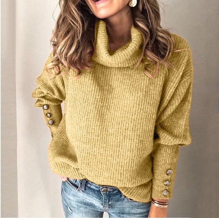 Moderne Lichte Turleneck Pullover voor Dames