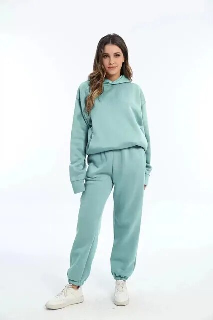 Trendy Hoodie en Joggers Set voor Dames