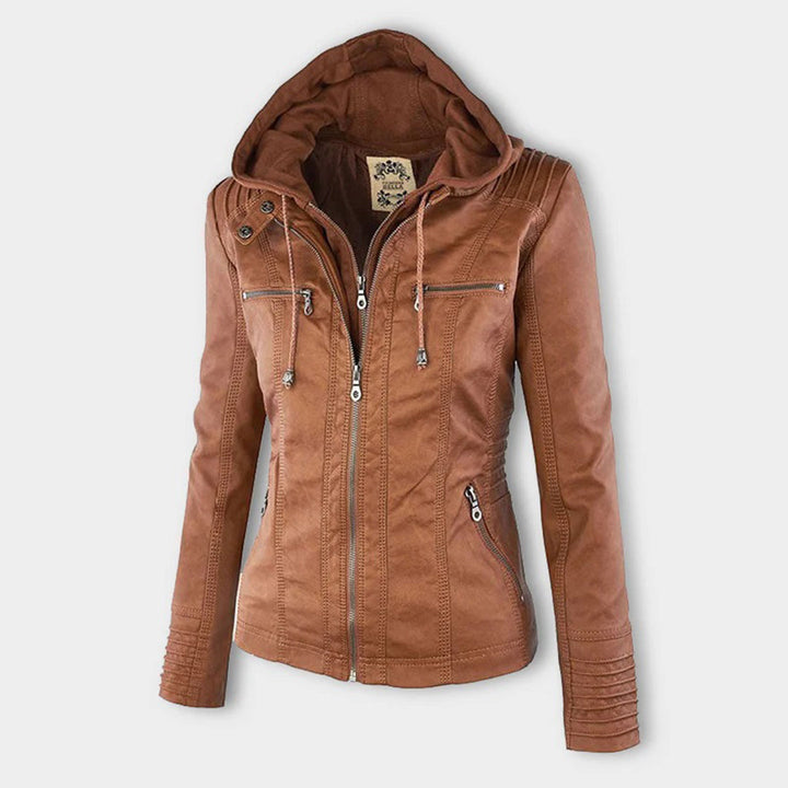 Moderne Casual Leren Jas voor Dames