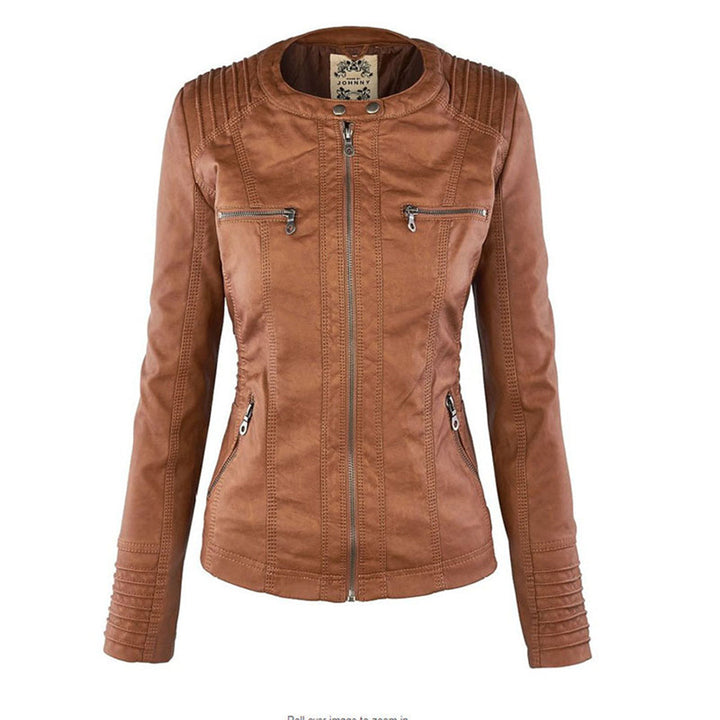 Moderne Casual Leren Jas voor Dames