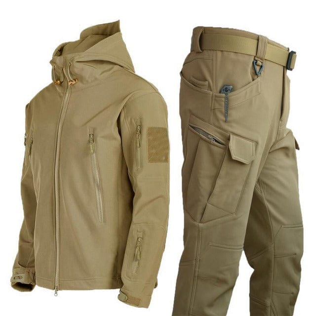 Casual cargo broek en jas met capuchon voor heren