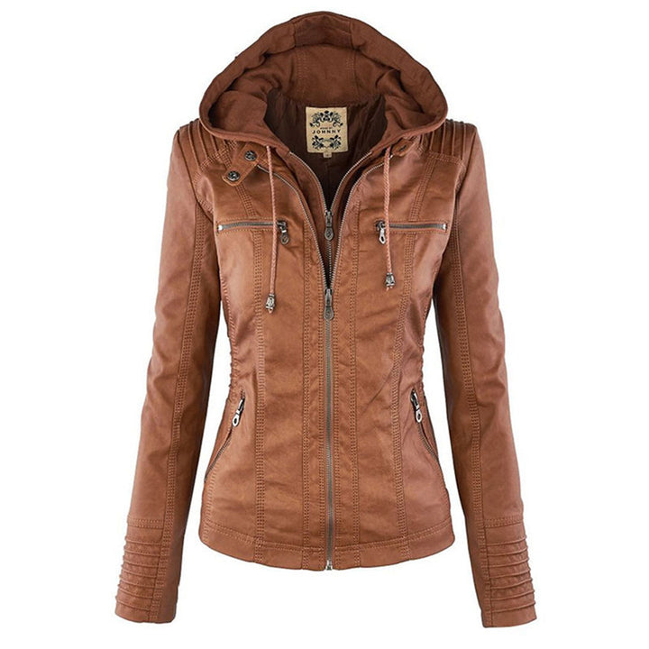 Moderne Casual Leren Jas voor Dames