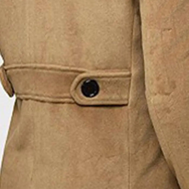 Winddichte Trenchcoat Met Dubbele Rij Knopen voor Heren