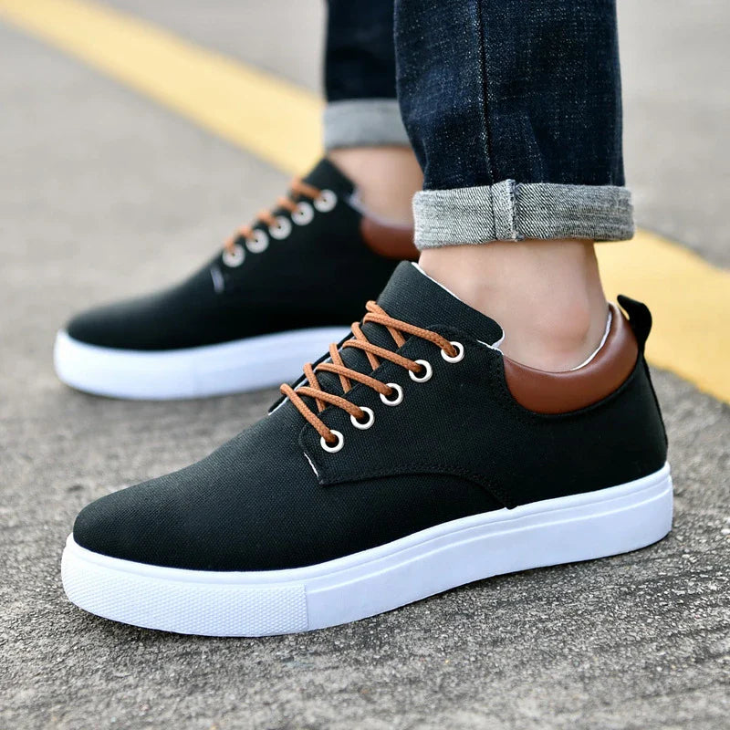 Casual Veterschoenen Lage Canvas Sneakers voor Heren