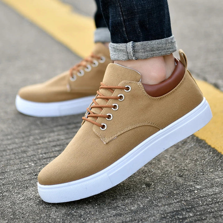 Casual Veterschoenen Lage Canvas Sneakers voor Heren