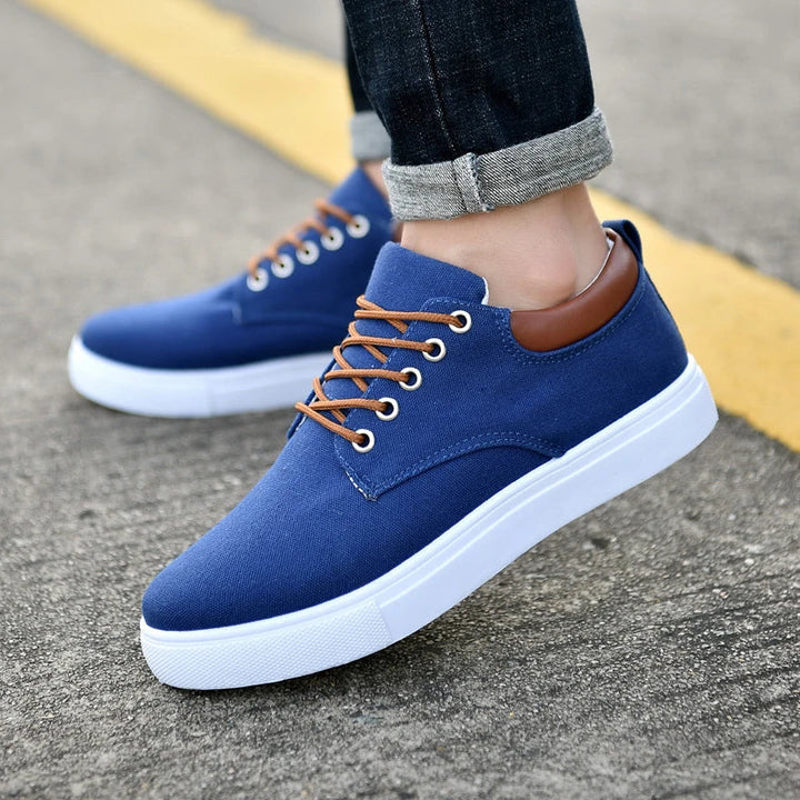 Casual Veterschoenen Lage Canvas Sneakers voor Heren