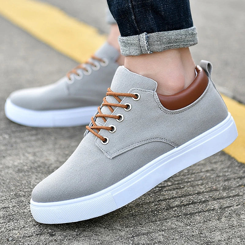 Casual Veterschoenen Lage Canvas Sneakers voor Heren