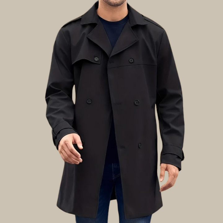 Klassieke lange heren Trench Coat voor informele of formele gelegenheden