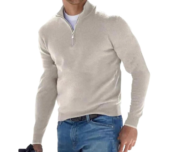 Casual-Chique Half Zip Sweater voor Mannen