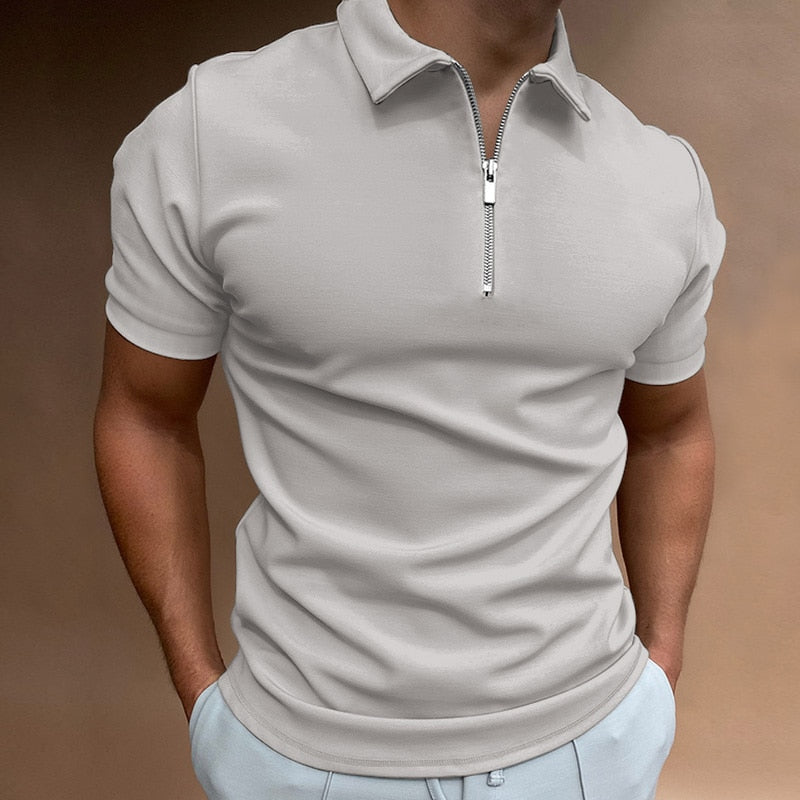 Slim-fit Polo met Rits voor Heren
