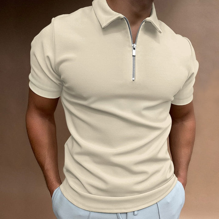 Slim-fit Polo met Rits voor Heren