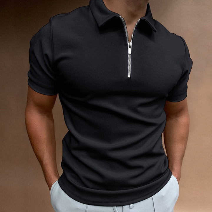 Slim-fit Polo met Rits voor Heren
