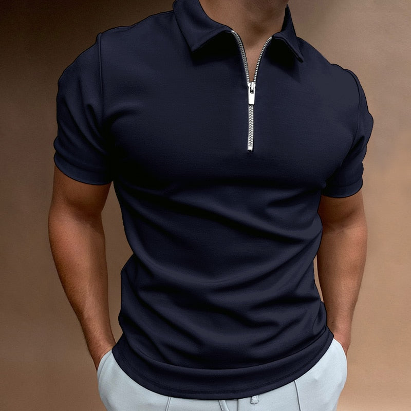 Slim-fit Polo met Rits voor Heren