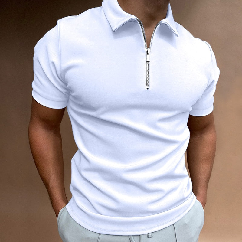 Slim-fit Polo met Rits voor Heren