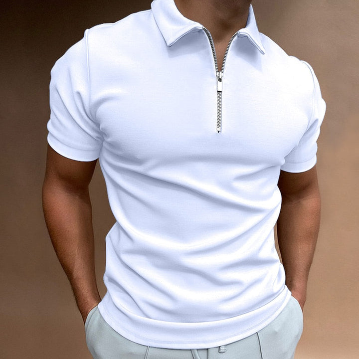 Slim-fit Polo met Rits voor Heren