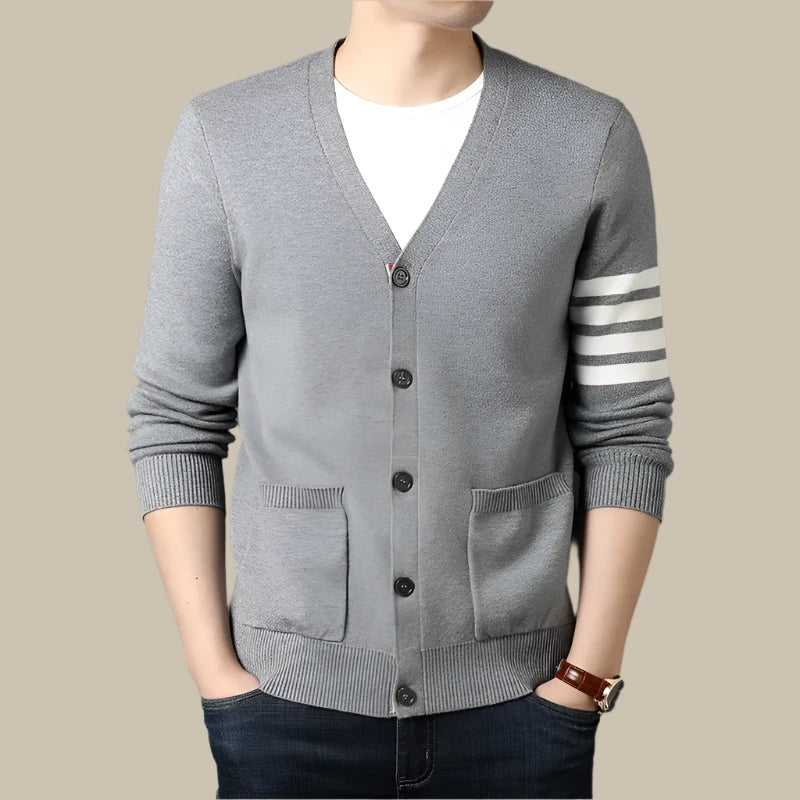 Comfortabele Casual Warme Gebreide Heren Cardigan met Knopen