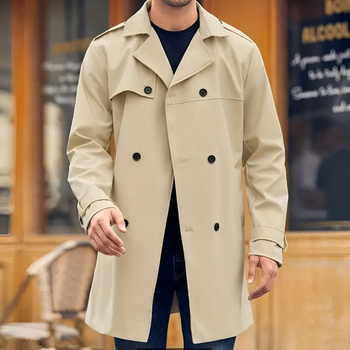 Klassieke lange heren Trench Coat voor informele of formele gelegenheden