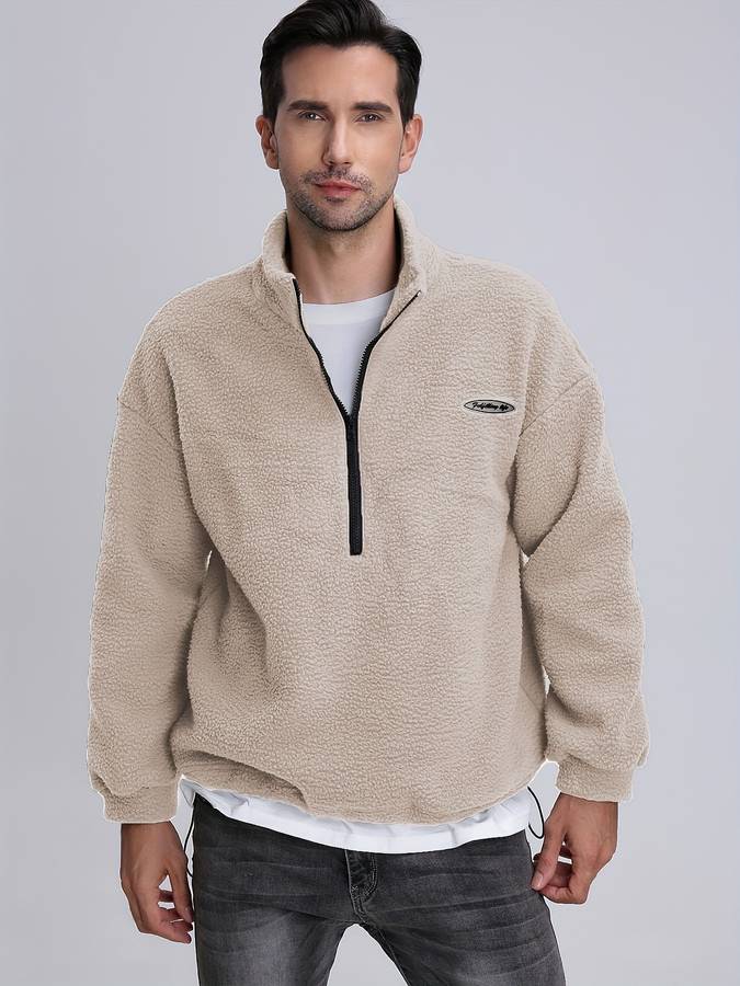 Smart Casual Fleece Trui Voor Heren