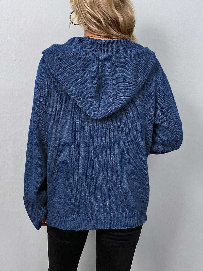 Comfortabele Dames Hoodie met Knopen