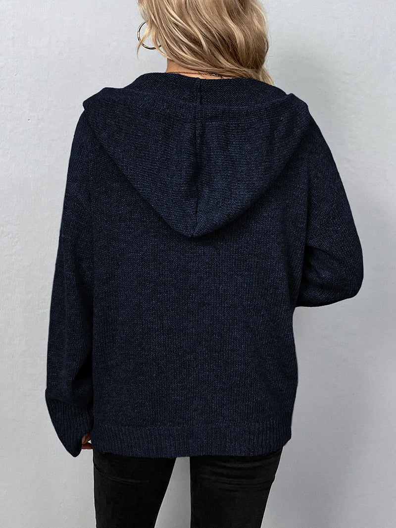 Comfortabele Dames Hoodie met Knopen