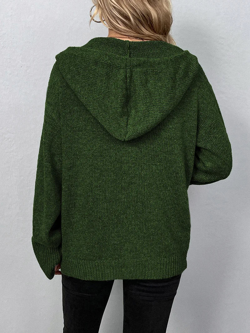 Comfortabele Dames Hoodie met Knopen