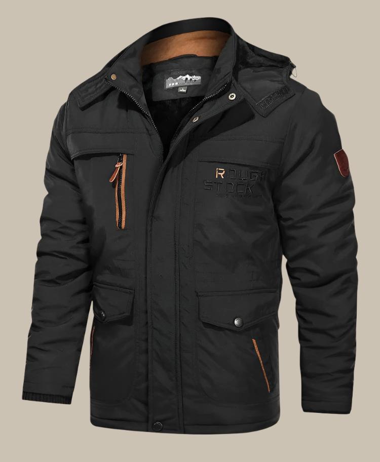 Comfortabele waterdichte winterjas heren met fleece voering