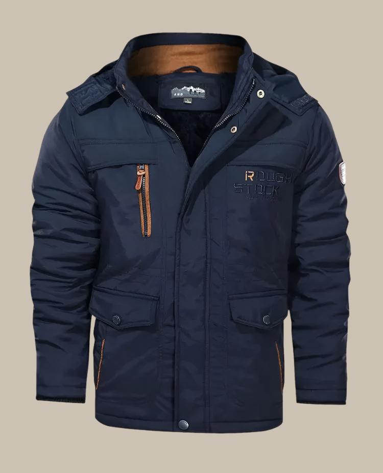 Comfortabele waterdichte winterjas heren met fleece voering