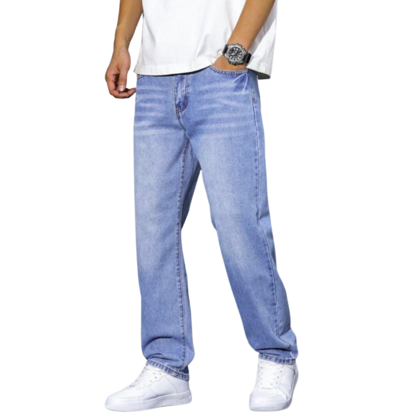 Straight Leg Jeans voor Heren in Effen Kleur