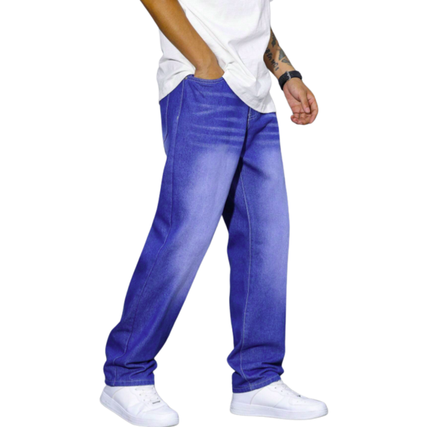Straight Leg Jeans voor Heren in Effen Kleur
